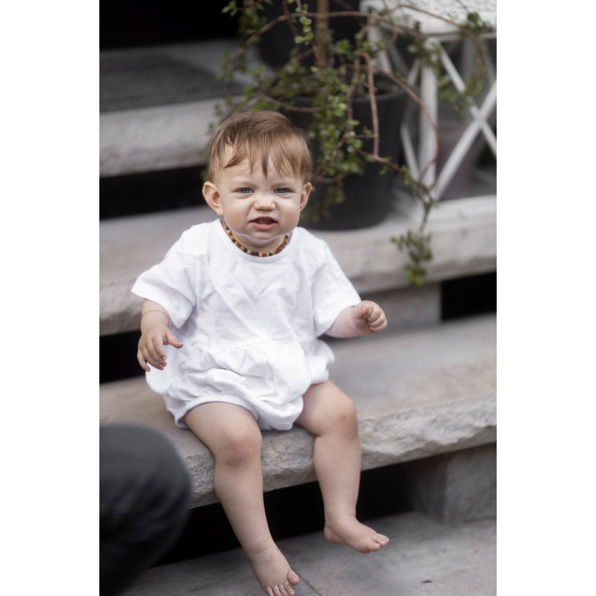 Annie&Charles - Bloomer en coton blanc - 0/3 mois