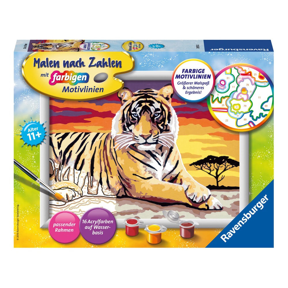 Ravensburger - Peinture par numéro Tigre majestueux - dès 11 ans