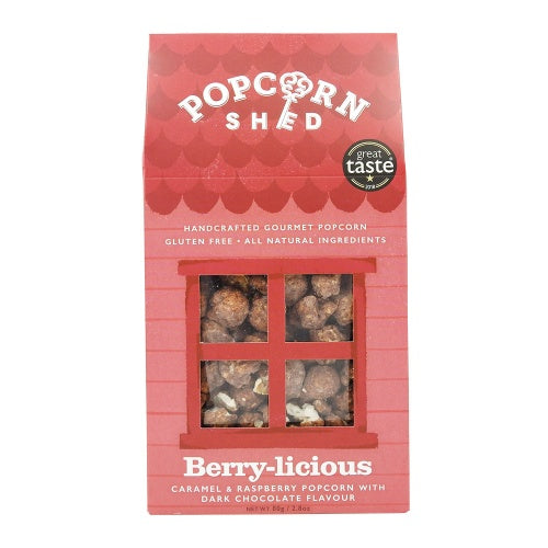 Pop-corn  Shed pop-corn caramel framboise saveur chocolat pqt 80g