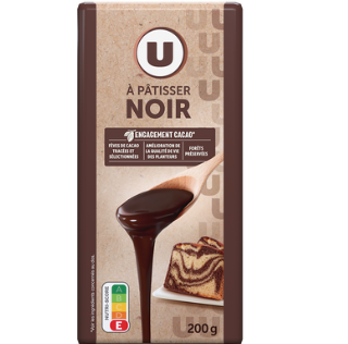 U Chocolat Noir 52% A Pâtisser 200gr