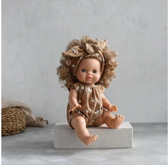 Poupée Barboteuse Paola Reina gaze marguerite caramel