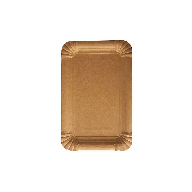 Assiettes carton Kraft Rectangle 13x20cm  x50