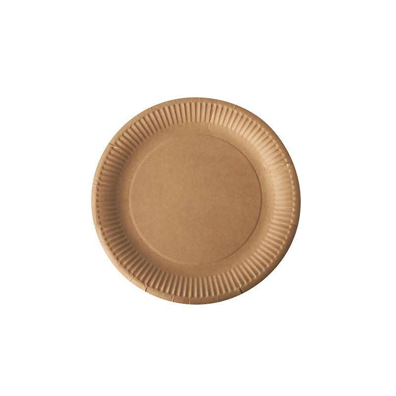 Assiettes carton Kraft Ø 23cm   x50