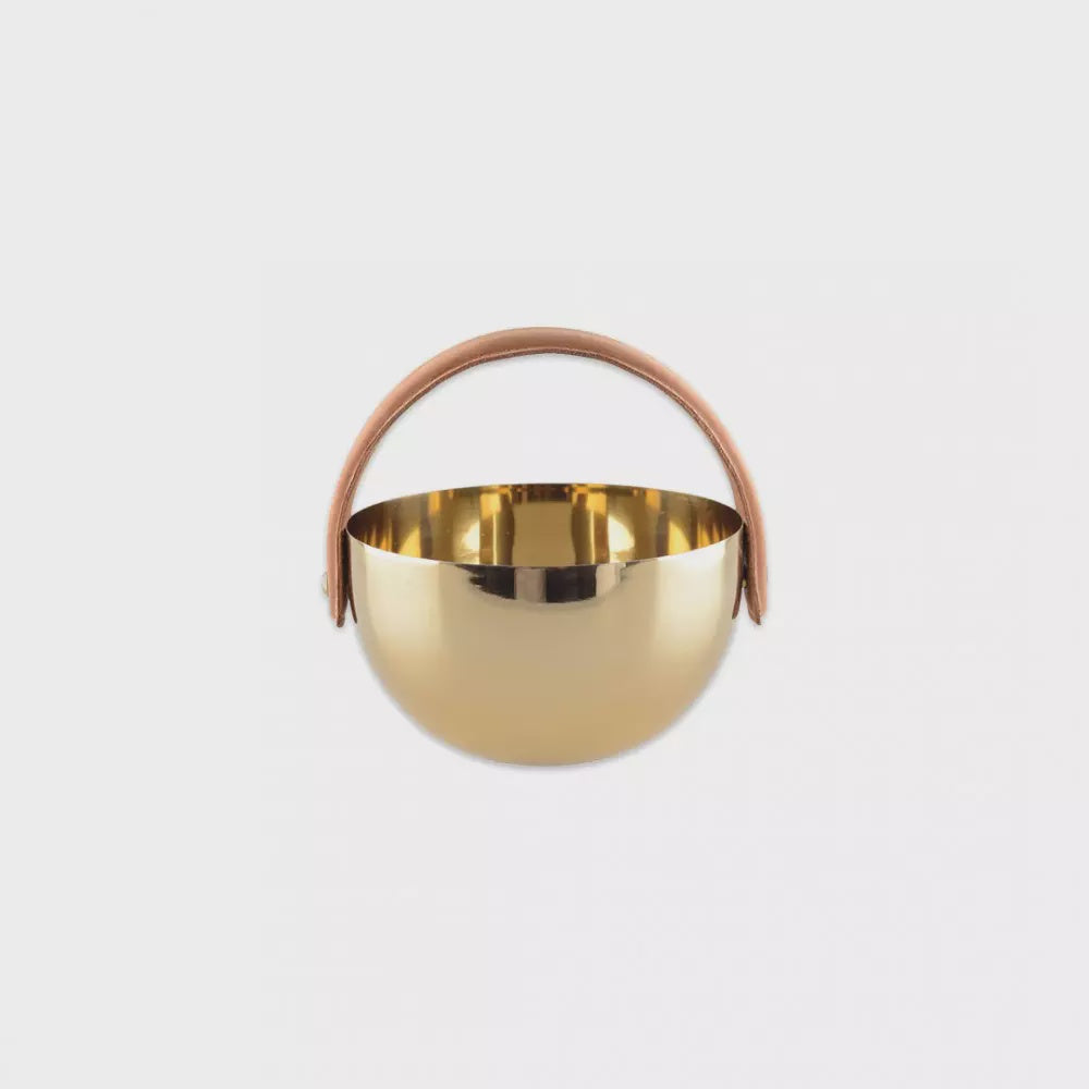 COUPELLE DOREE AVEC ANSE EN CUIR GOLD