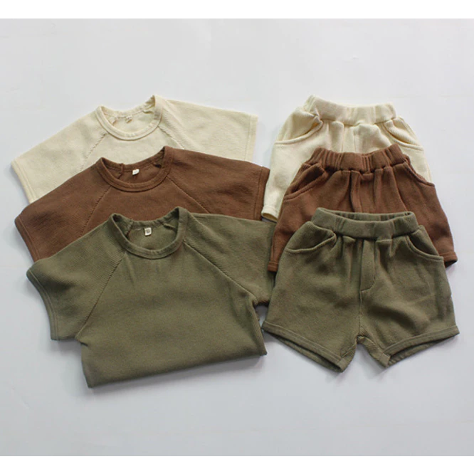 Annie&Charles - Ensemble de vêtements d'été kaki - 2/3 ans