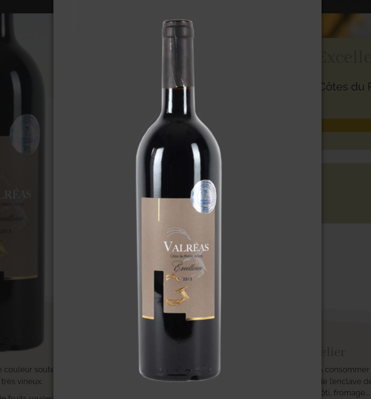 AOC Côtes du Rhône Villages Valreas Excellence Vin Rouge 0.75L