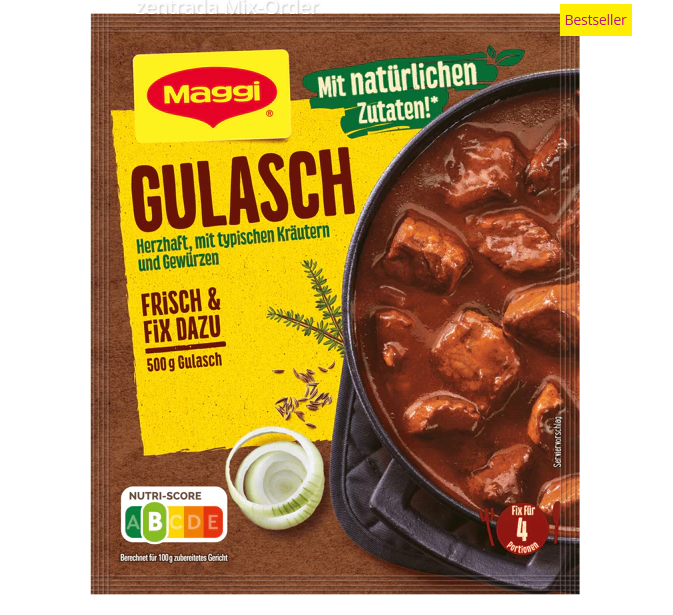 Maggi Gulasch/ Fix aux Oignons, Tomates et Poivrons 48gr