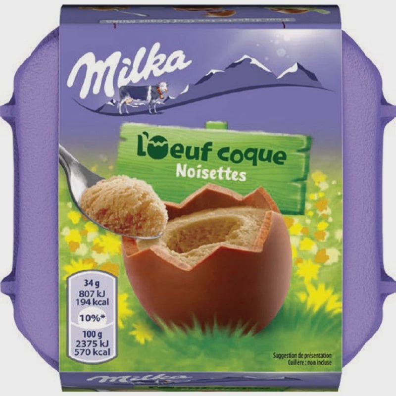 Milka 4 oeufs à la coque lait noisette - 136gr