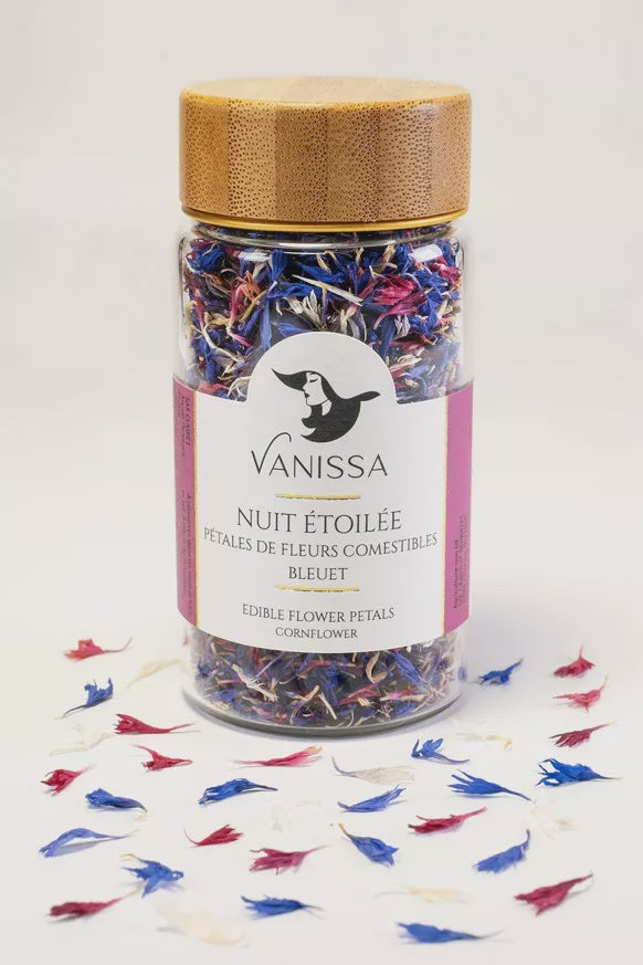 Vanissa Nuit Étoilée : Pétales de Fleurs Comestibles - Florilège de Bleuet 4g