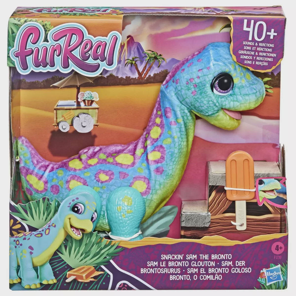 HASBRO Peluche Sam le bronto glouton - FurReal