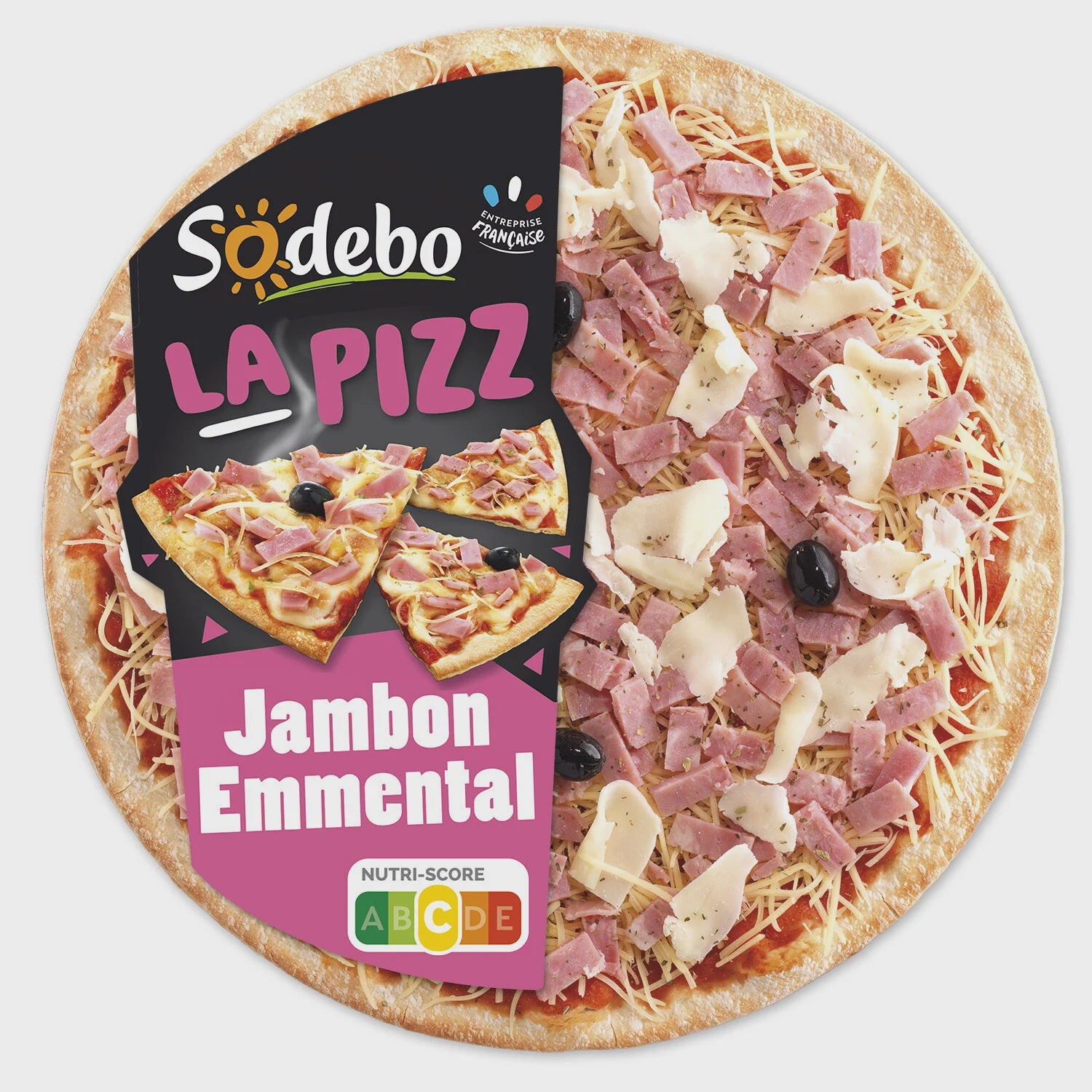 Sodebo La Pizz Pizza Jambon Emmental 470gr