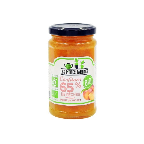 Les P'tites Tartines Confiture Bio Allégée Pêche 225gr