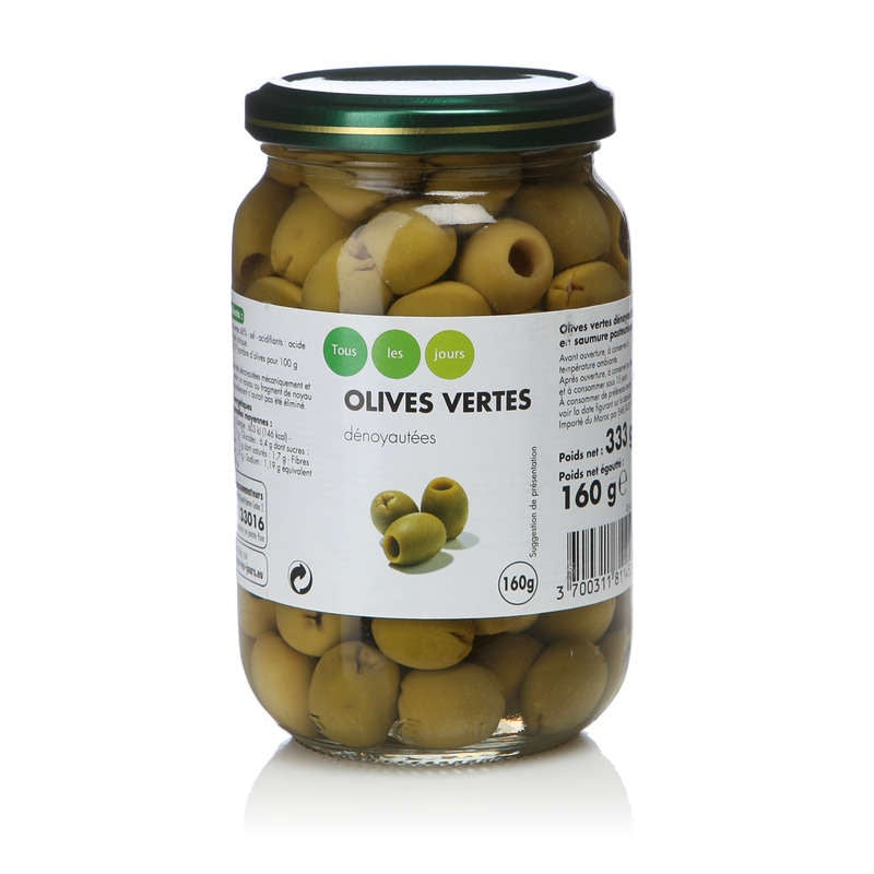 TLJ Olives Vertes Dénoyautées 160gr