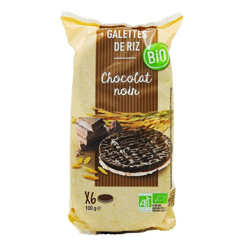 Agidra Galettes De Riz Au Chocolat Noir Bio 100gr