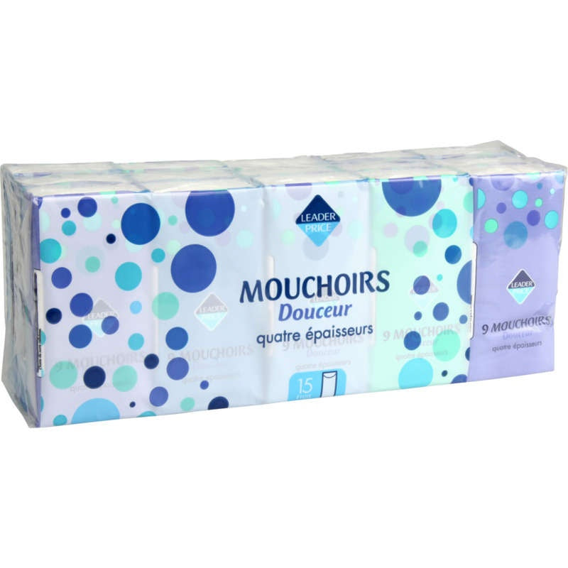 Carrefour Mouchoirs Douceur Blancs Etuis x15