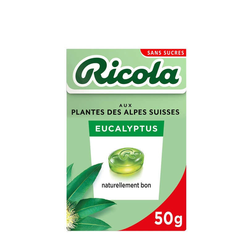 Ricola Eucalyptus Sans Sucre 50gr