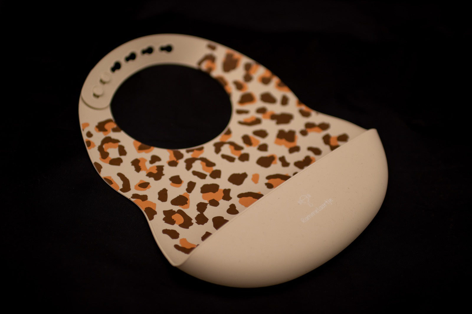 Ramm - Bavoir silicone Léopard - Beige