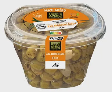 TA Maxi Apéro Olives Vertes Cassées A l'Aïl A La Marseillaise 500gr