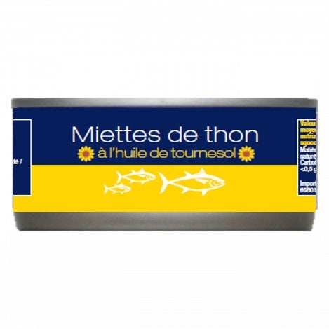Miettes de Thon Huile de Tournesol 1/5  104gr