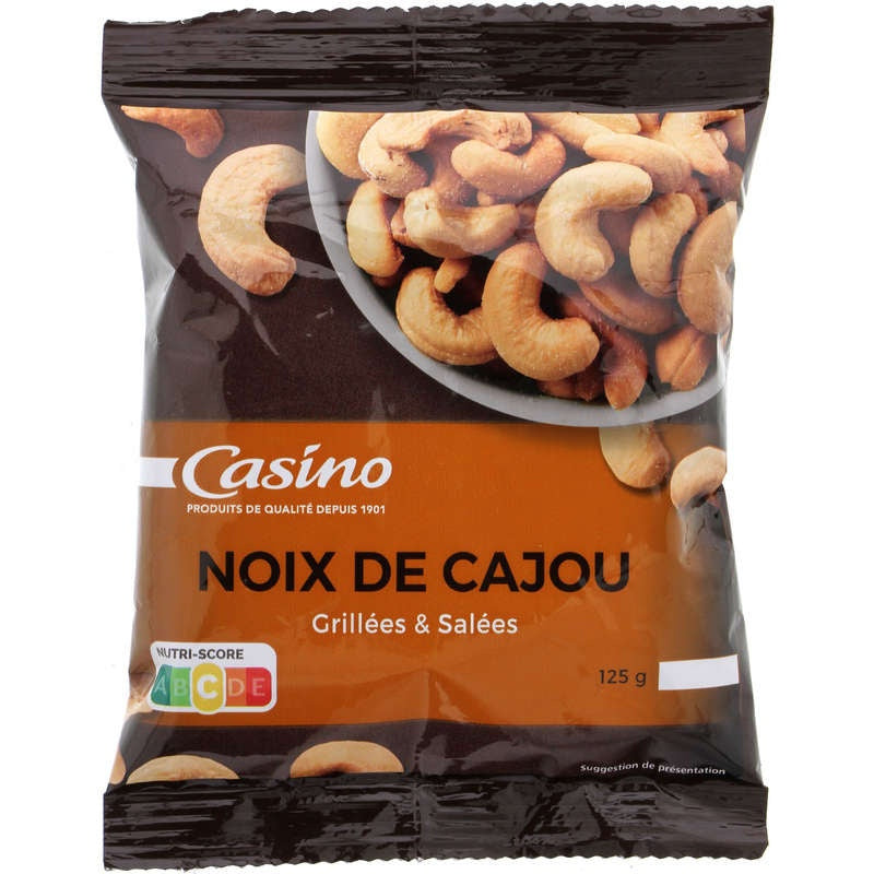 Casino Noix De Cajou Grillées Salées 125gr