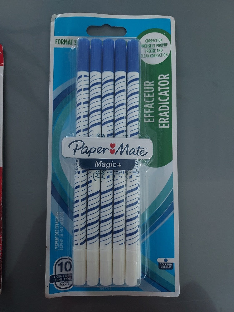 PAPER MATE Lot de 10 effaceur pointe fine