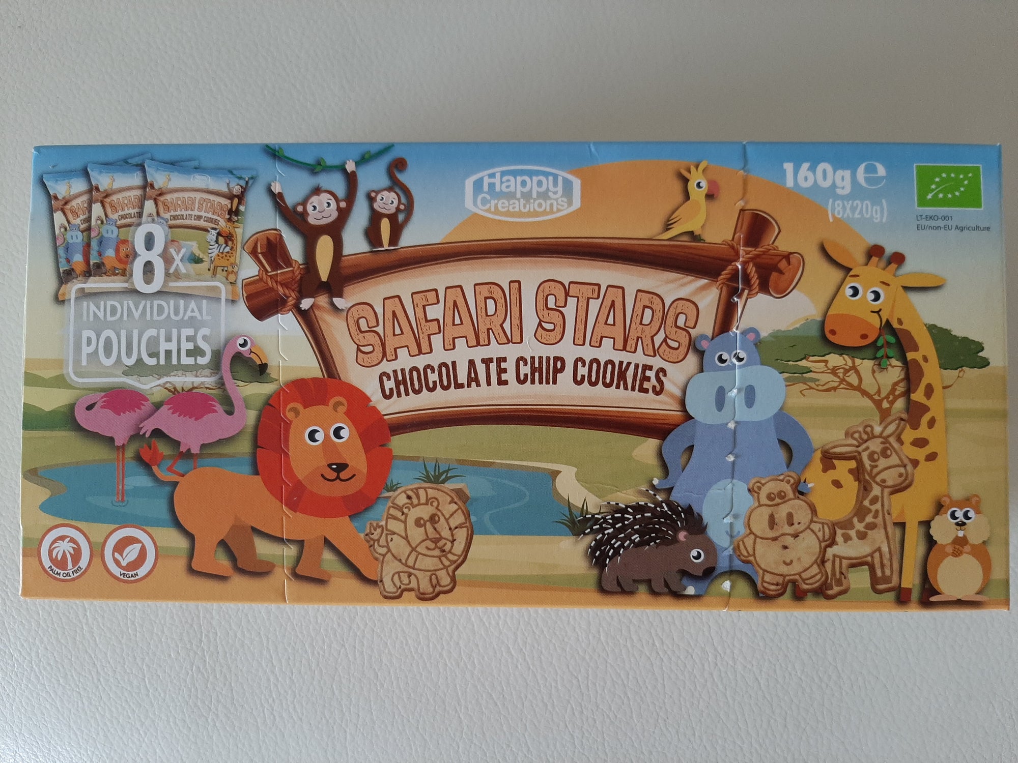 Safari Stars Chocolate Chip Cookies - 8x20g