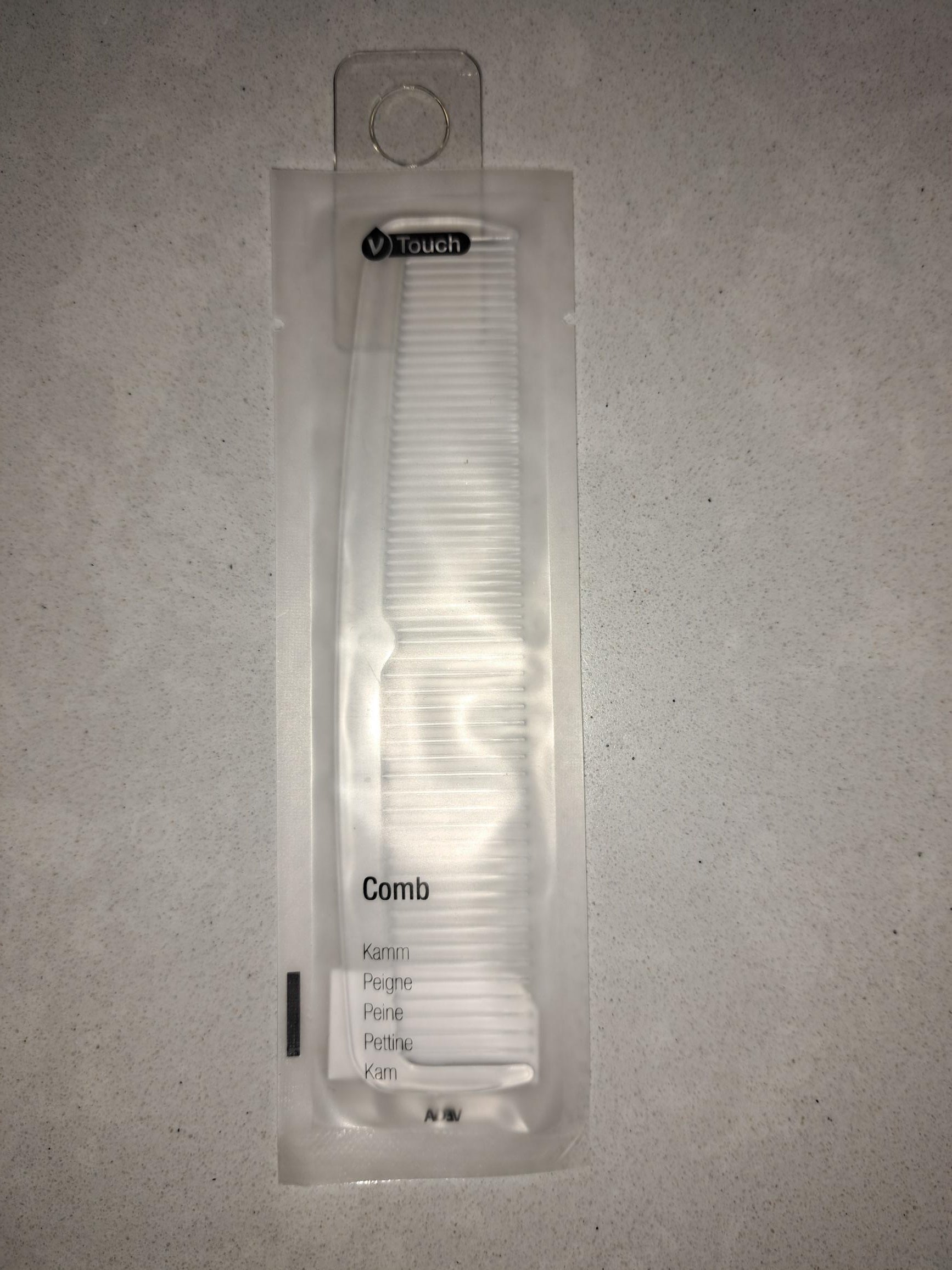 Peigne transparent V-Touch 14x3 cm