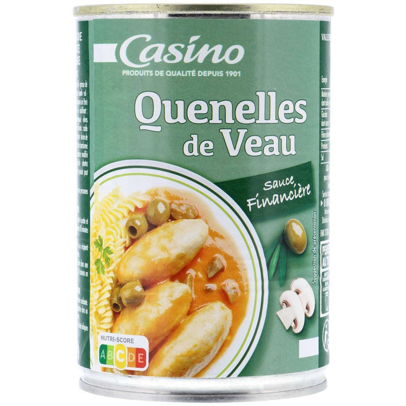 Casino Quenelles De Veau Sauce Financière 1/2 400gr