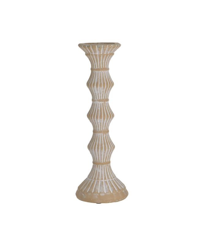 INART CEMENT CANDLE HOLDER ANTIQUE BEIGE Φ12Χ32