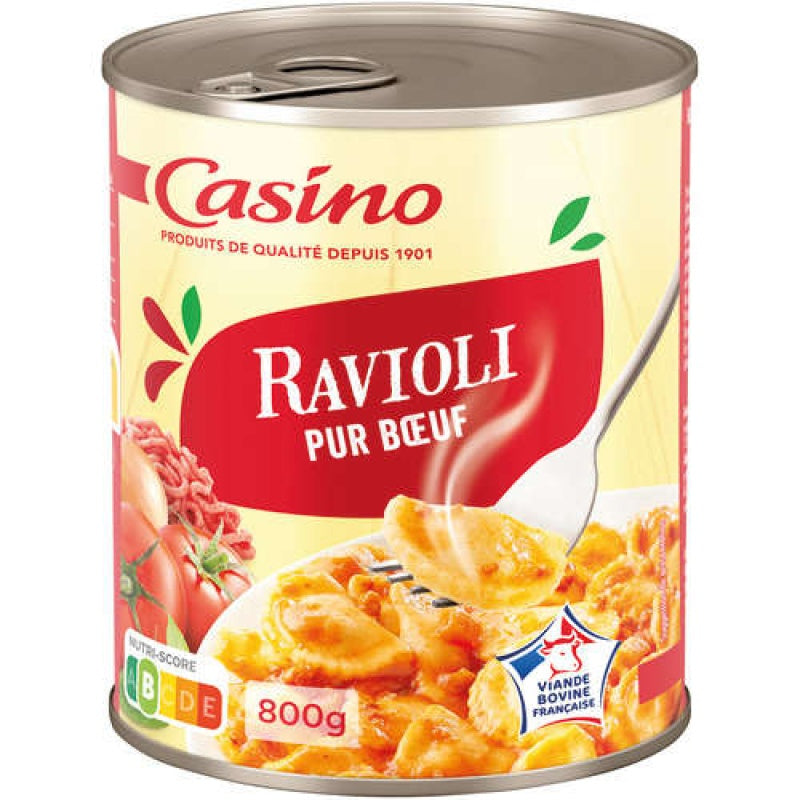 Casino Ravioli Pur Boeuf 4/4 800gr