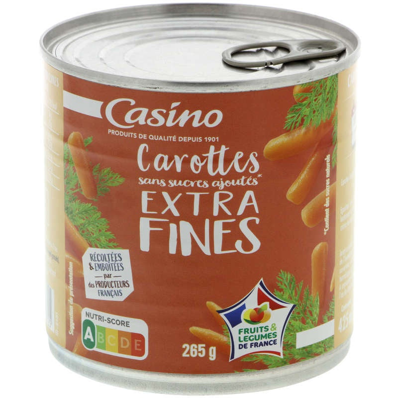 Casino Jeunes Carottes 265gr