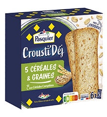 Pasquier Crousti' Dej 5 Céréales & Graines 150Gr