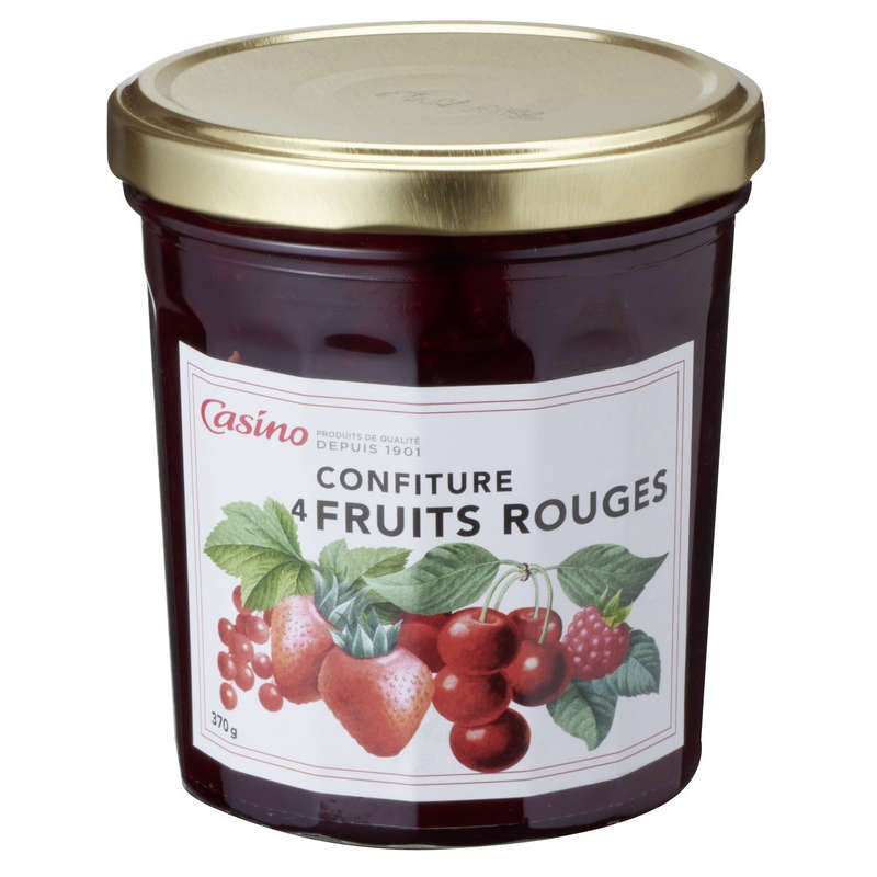 Casino Confiture 4 Fruits Rouges 370gr