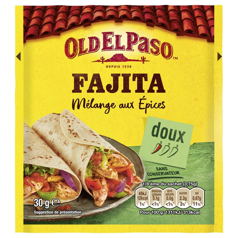Old El Paso Epices Pour Fajitas 30gr