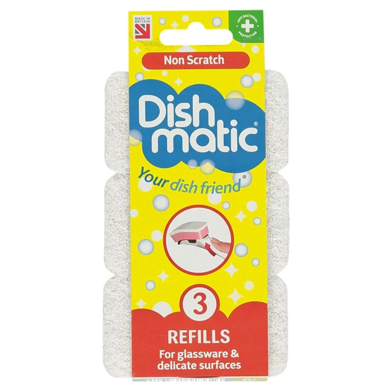 Dishmatic White Sponge Refill x3
