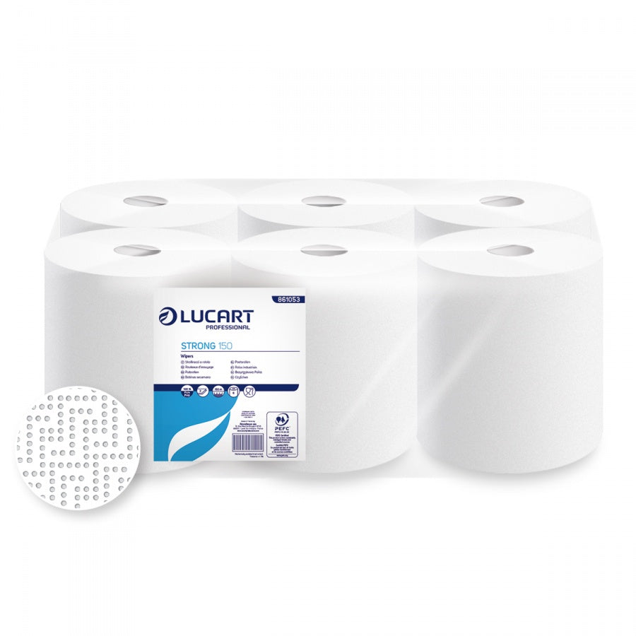 6 Lots de 6 Bobines d'essuyage autocut 150m Strong 861053/CT6 rlx