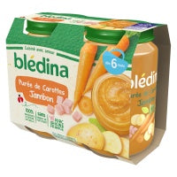 Blédina Purée Carotte Jambon 2x200g