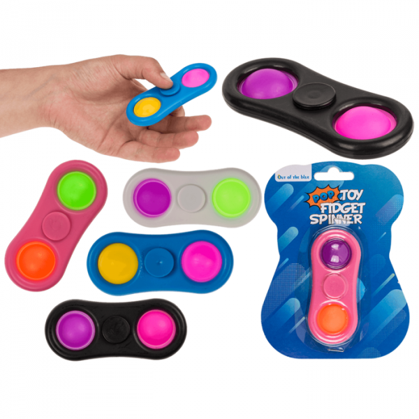 Jouet Pop fidget spinner , Ovale, environ 9 x 4 cm
