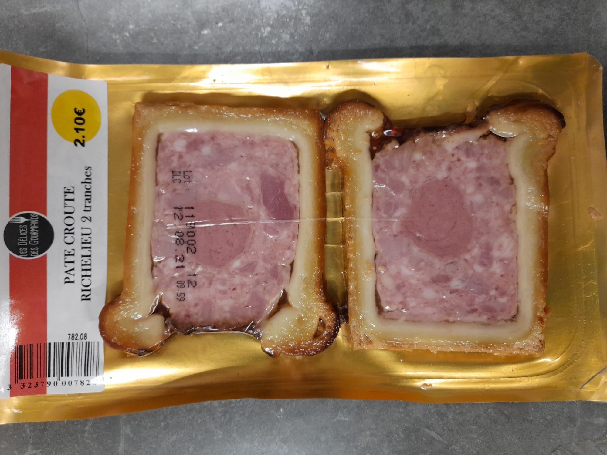 Paté Croute Richelieu 2 Tranches 180Gr