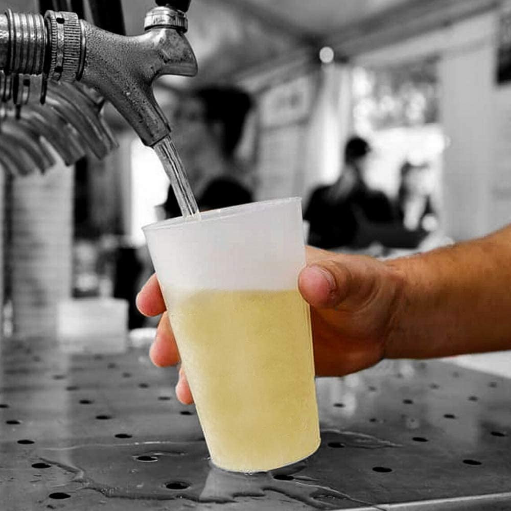 Gobelets Réutilisables Plastique Polypro Rigide Couleur Givrée