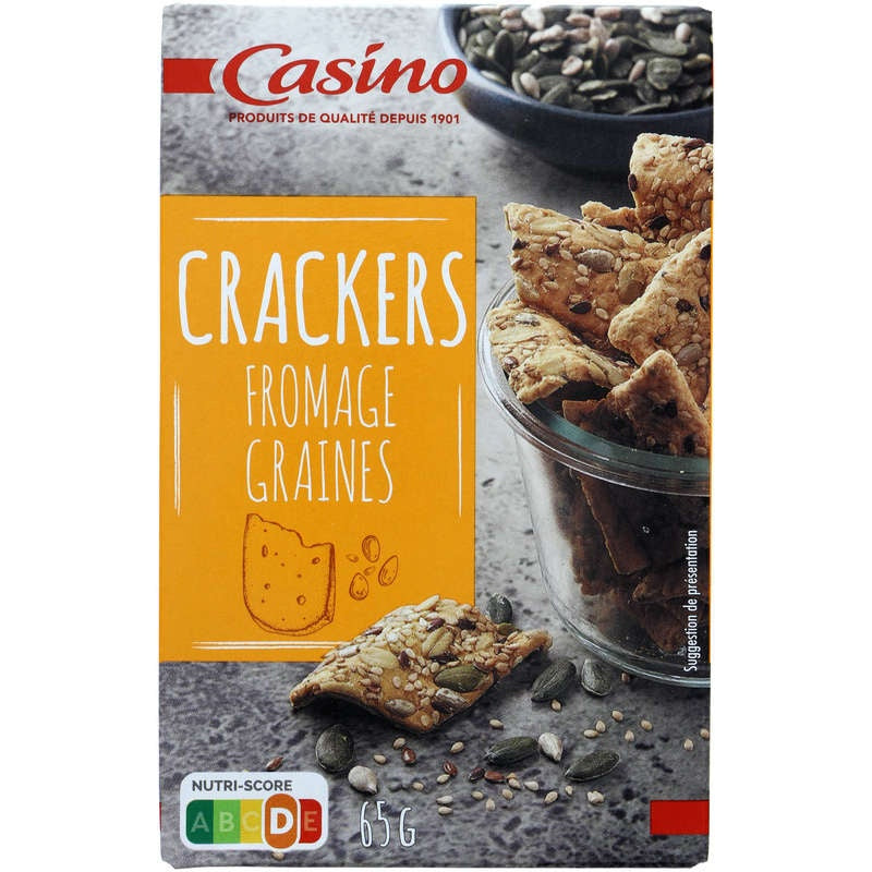 Casino Crackers Fromage Graines 65gr
