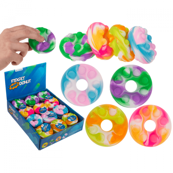 Fidget Pop Toy, beignet, environ 7 x 3,5 cm