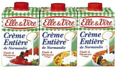 Elle&Vire Crème Entiere Normandie UHT 30%  3X20cl / 60cl