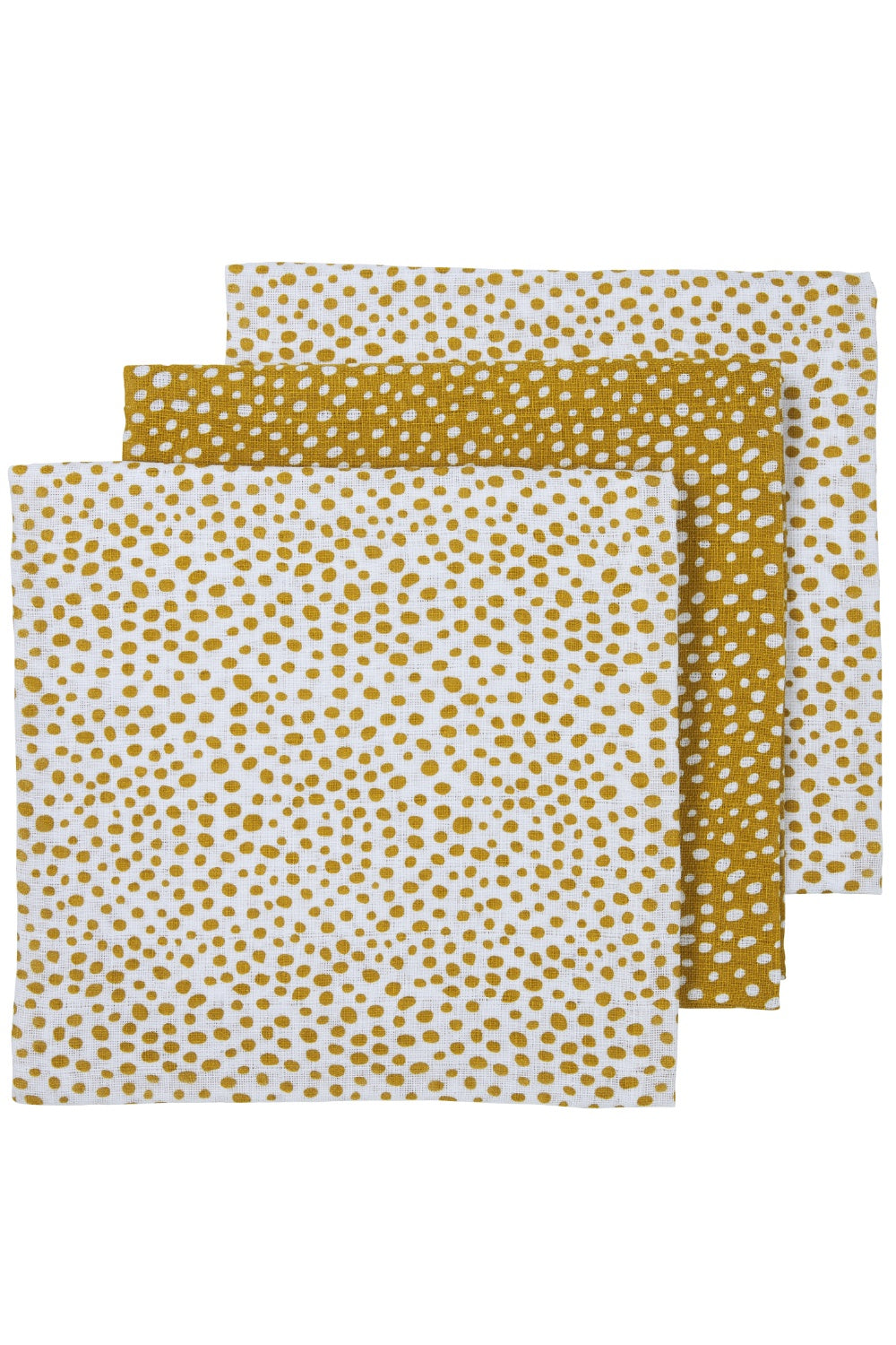 Meyco Baby - Muslin Cheetah - Honey Gold - 30x30cm set de 3