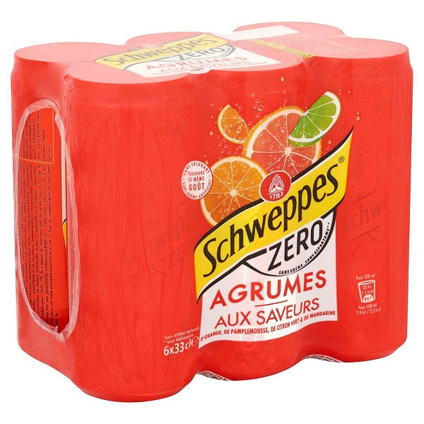 Schweppes Agrumes Zero 33cl x6 / 1.98L