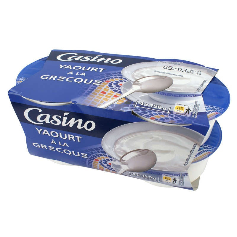 U Yaourt Grec Nature  4 x 150gr