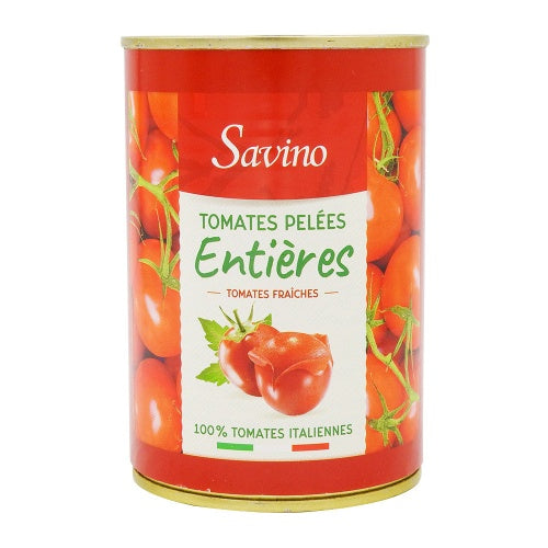 Savino Tomates Entières Pelées au Jus 4/4 480gr