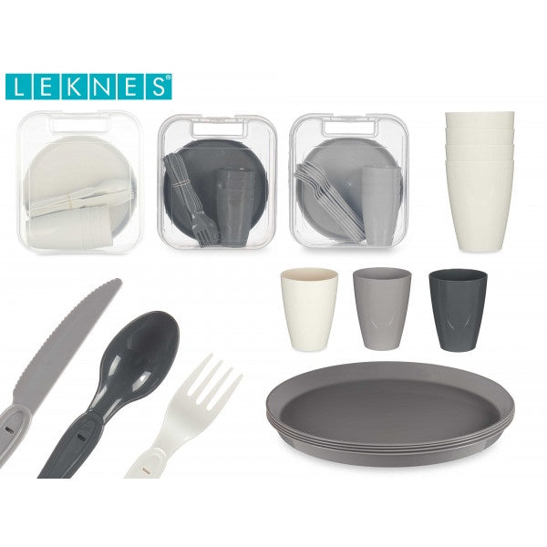 Ensemble de pique nique 21 pièces couleur assortis