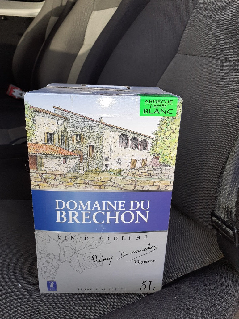 Domaine Bréchon BIB Ardèche Viognier Vin Blanc 5L