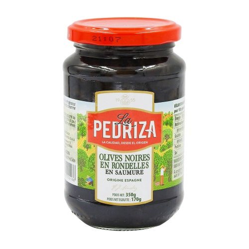La Pedriza Olives Noires En Rondelles bocal 170gr